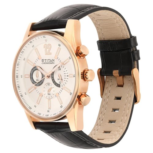 Đồng hồ TITAN 46 mm Nam 9322WL01 Màu Đen