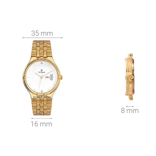 Đồng hồ TITAN 35 mm Nam 1107YM07 Màu Vàng