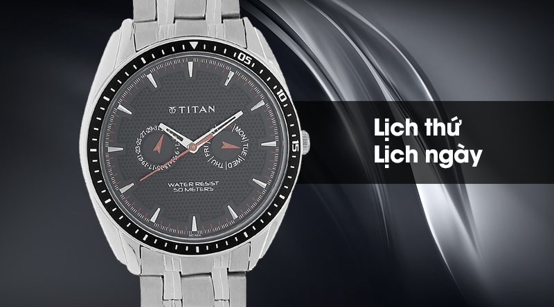 Đồng hồ nam Titan 1582KM02 được trang bị lịch thứ, ngày hữu ích Đồng hồ nam Titan 1582KM02 được trang bị lịch thứ, ngày hữu ích