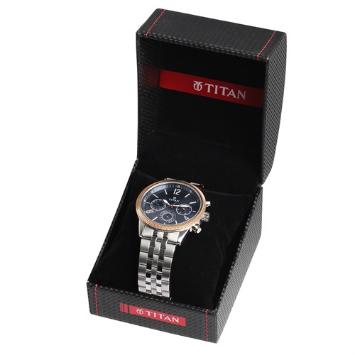 Đồng hồ TITAN 43 mm Nam 1734KM01 Màu Bạc