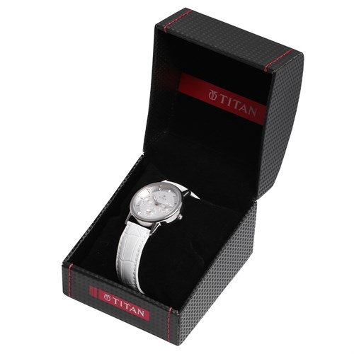 Đồng hồ TITAN 34 mm Nữ 2557SL01 Màu Trắng