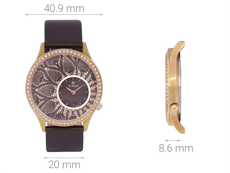 Đồng hồ TITAN 40.9 mm Nữ 9959WL02 Màu Nâu