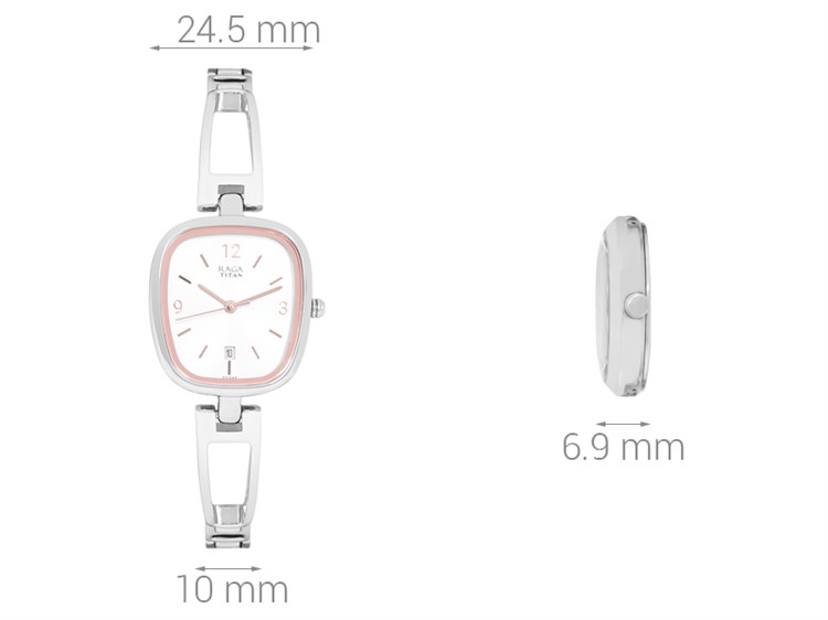 Đồng hồ TITAN Rega Viva 24.5 mm Nữ 2604SM01 Màu Bạc