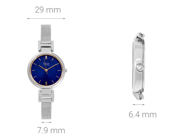 Đồng hồ TITAN 29 mm Nữ 2608SM02 Màu Bạc