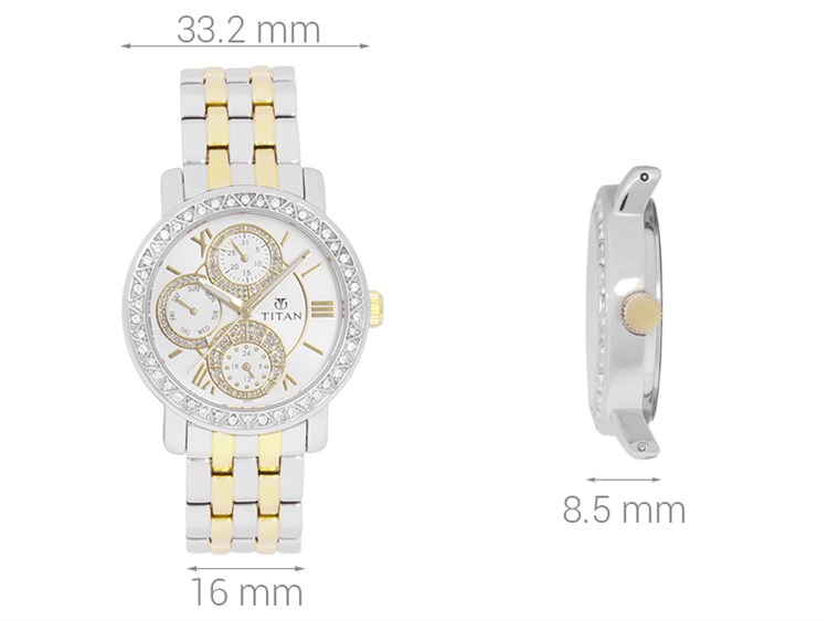Đồng hồ TITAN 33.2 mm Nữ 9743BM01 Màu Bạc