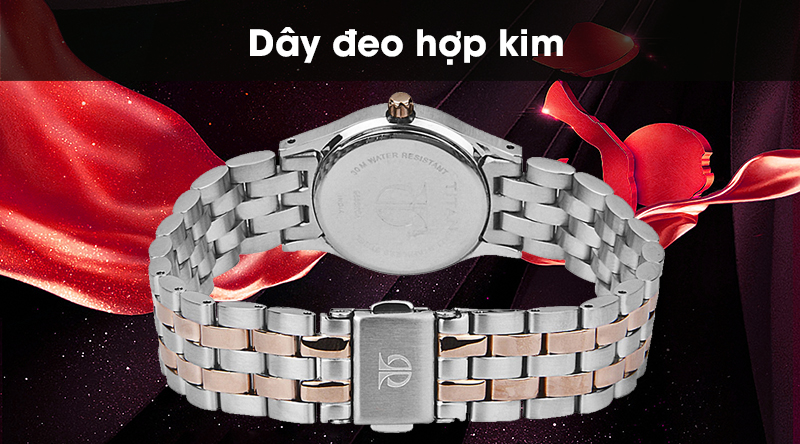 Đồng hồ nữ Titan 9856KM01 có dây đeo chắc chắn Đồng hồ nữ Titan 9856KM01 có dây đeo chắc chắn