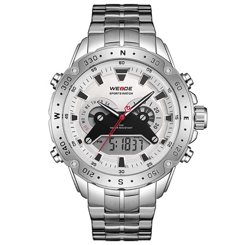 Đồng hồ Nam Weide WH8501-2C Màu Bạc