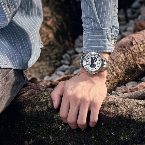 Đồng hồ Nam Weide WH8501-2C Màu Bạc