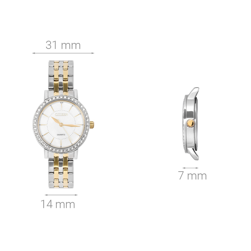 Đồng hồ Nữ Citizen EL3044-89D bạc