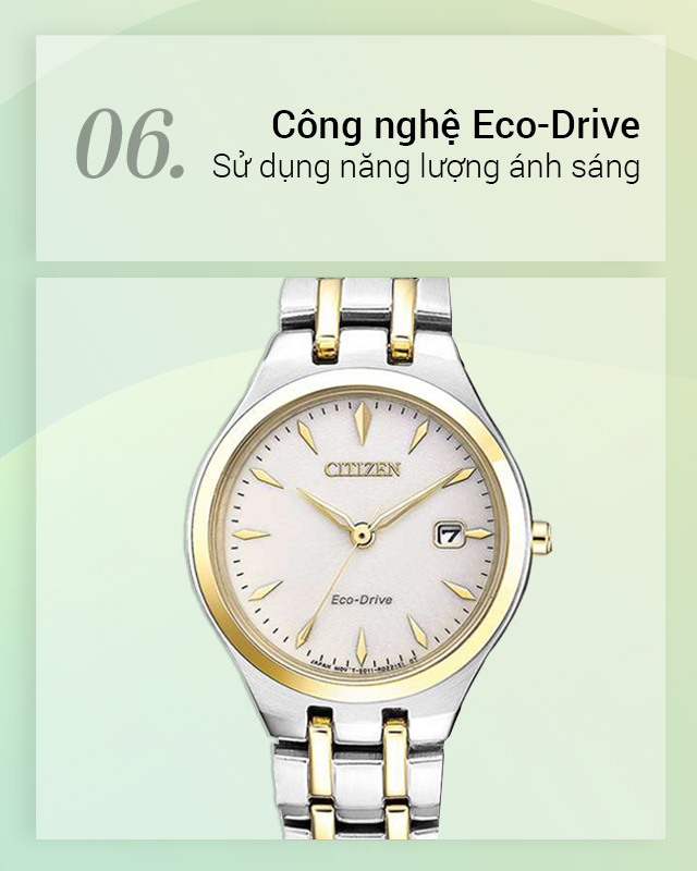 Đồng hồ nữ Citizen EW2484-82B với công nghệ Eco-Drive độc quyền của Citizen Đồng hồ nữ Citizen EW2484-82B với công nghệ Eco-Drive độc quyền của Citizen