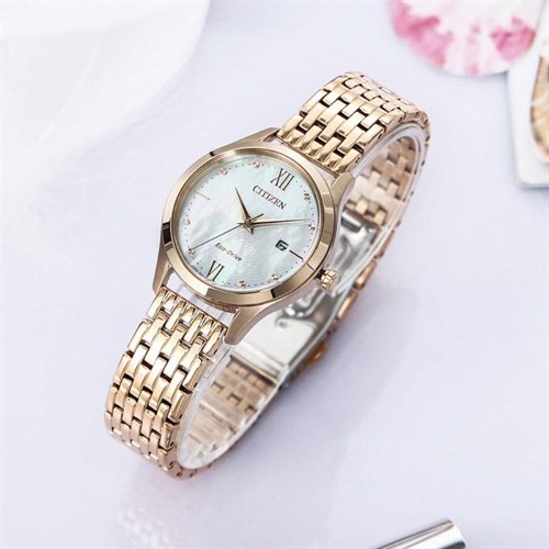 Đồng hồ CITIZEN 30 mm Nữ EW2533-89D Màu Vàng đồng