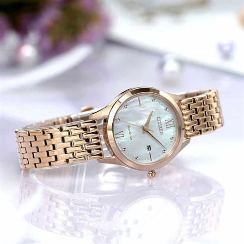 Đồng hồ CITIZEN 30 mm Nữ EW2533-89D Màu Vàng đồng