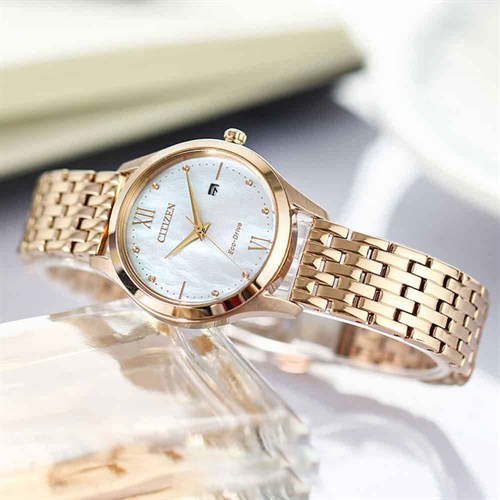 Đồng hồ CITIZEN 30 mm Nữ EW2533-89D Màu Vàng đồng