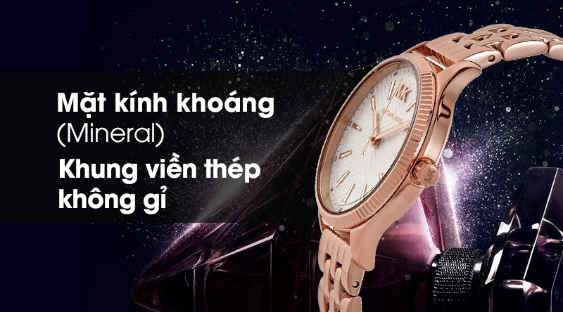 Đồng hồ nữ Michael Kors MK6641 có mặt kính cứng cáp, khung viền bền bỉ Đồng hồ nữ Michael Kors MK6641 có mặt kính cứng cáp, khung viền bền bỉ