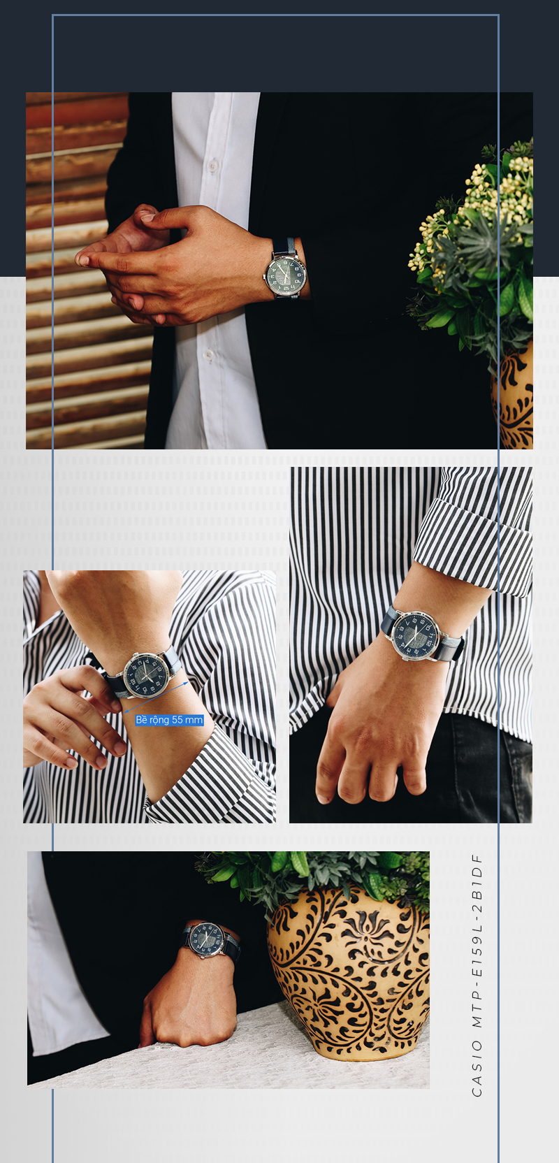 Đồng hồ Nam Casio MTP-E159L-2B1DF