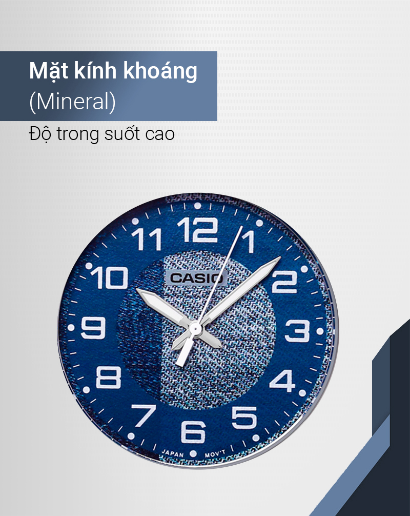 Đồng hồ Nam Casio MTP-E159L-2B1DF có mặt kính trong suốt