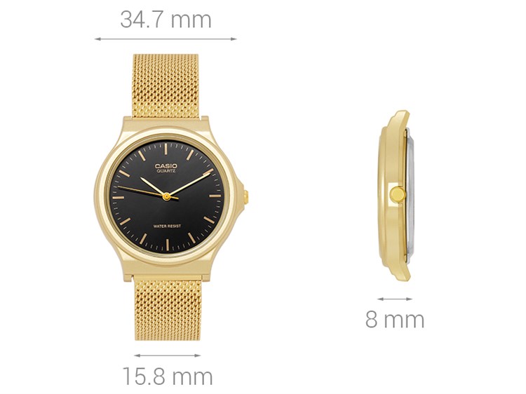 Đồng hồ CASIO 34.7 mm Nam MQ-24MG-1EDF Màu Vàng