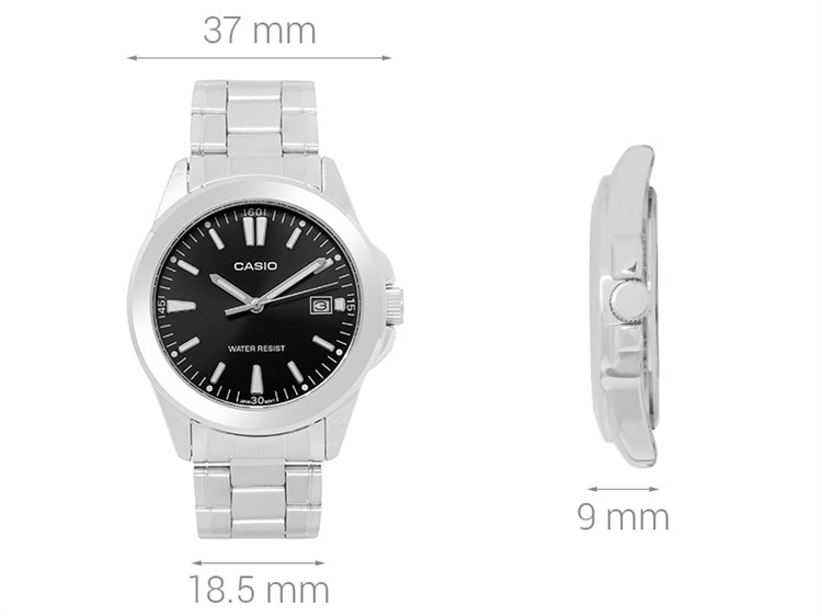 Đồng hồ CASIO 37 mm Nam MTP-1215A-1A2DF Màu Bạc