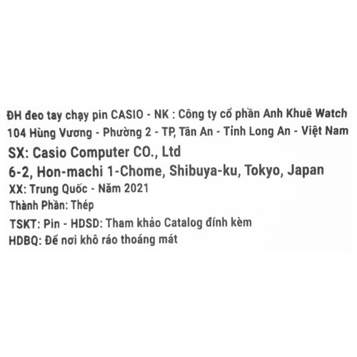 Đồng hồ CASIO 25 mm Nữ LTP-1275G-9ADF Màu Vàng