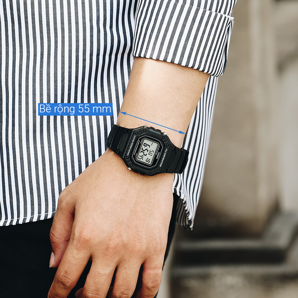 Đồng hồ CASIO 43 mm Nam W-218H-1AVDF