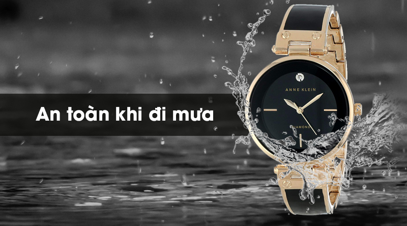 Đồng hồ nữ Anne Klein AK/1414BKGB - Đính kim cương có độ chống nước 3 ATM Đồng hồ nữ Anne Klein AK/1414BKGB - Đính kim cương có độ chống nước 3 ATM