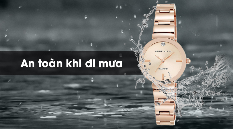 Đồng hồ nữ Anne Klein AK/2434RGRG - Đính kim cương có độ chống nước 3 ATM Đồng hồ nữ Anne Klein AK/2434RGRG - Đính kim cương có độ chống nước 3 ATM