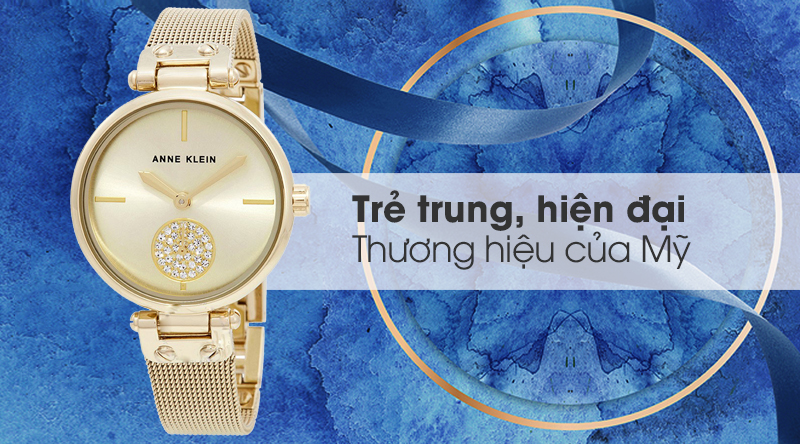 Đồng hồ Nữ Anne Klein AK/3000CHGB có thiết kế hiện đại, sang trọng Đồng hồ Nữ Anne Klein AK/3000CHGB có thiết kế hiện đại, sang trọng
