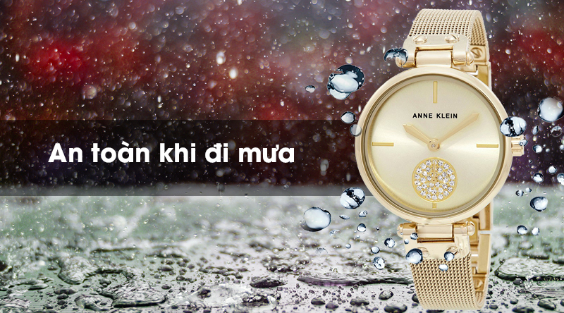 Đồng hồ Nữ Anne Klein AK/3000CHGB chống nước khi đi mưa Đồng hồ Nữ Anne Klein AK/3000CHGB chống nước khi đi mưa
