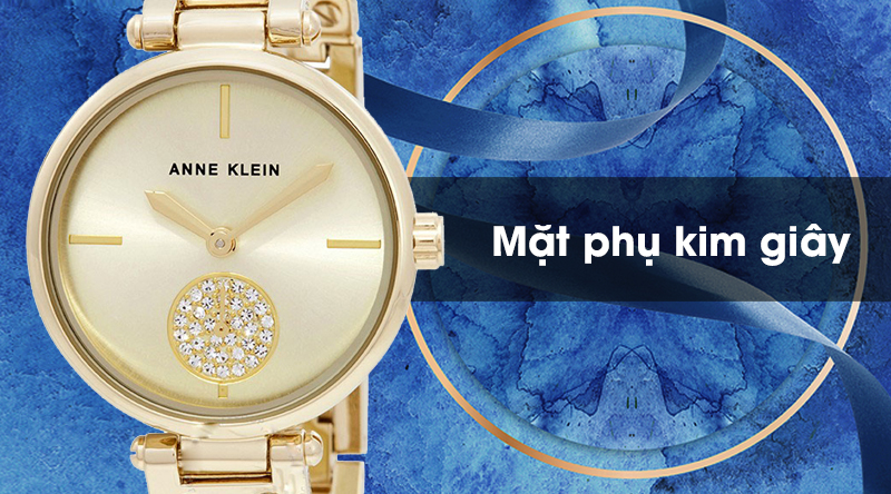 Đồng hồ Nữ Anne Klein AK/3000CHGB có mặt phụ kim giây Đồng hồ Nữ Anne Klein AK/3000CHGB có mặt phụ kim giây