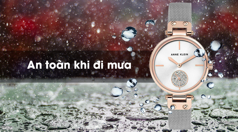 Đồng hồ Nữ Anne Klein AK/3001SVRT an toàn khi đi mưa Đồng hồ Nữ Anne Klein AK/3001SVRT an toàn khi đi mưa