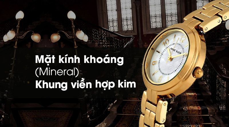 Đồng hồ Nữ Anne Klein AK/3070MPGB có mặt kính khoáng và khung viền bền bỉ Đồng hồ Nữ Anne Klein AK/3070MPGB có mặt kính khoáng và khung viền bền bỉ