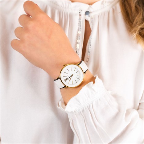 Đồng hồ ANNE KLEIN 37 mm Nữ AK/3252WTBK Màu Trắng