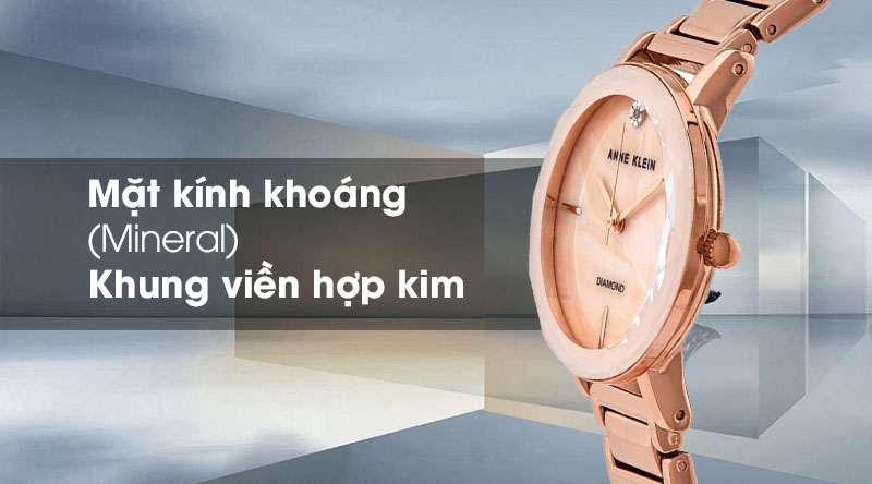 Đồng hồ nữ Anne Klein AK/3278PMRG - Đính kim cương có mặt kính khoáng cứng cáp Đồng hồ nữ Anne Klein AK/3278PMRG - Đính kim cương có mặt kính khoáng cứng cáp