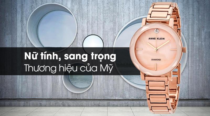 Đồng hồ nữ Anne Klein AK/3278PMRG - Đính kim cương có thiết kế sang trọng, tinh tế Đồng hồ nữ Anne Klein AK/3278PMRG - Đính kim cương có thiết kế sang trọng, tinh tế