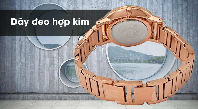 Đồng hồ nữ Anne Klein AK/3278PMRG - Đính kim cương có dây đeo hợp kim bền chắc Đồng hồ nữ Anne Klein AK/3278PMRG - Đính kim cương có dây đeo hợp kim bền chắc