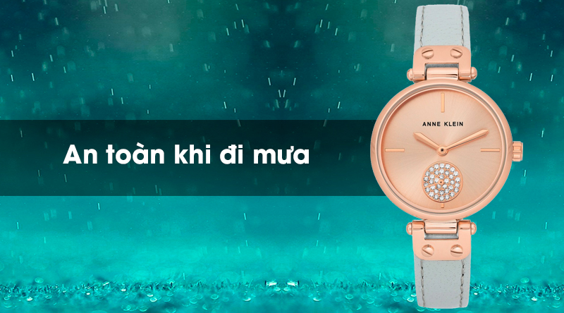 Đồng hồ Nữ Anne Klein AK/3380RGLG an toàn khi đi mưa Đồng hồ Nữ Anne Klein AK/3380RGLG an toàn khi đi mưa