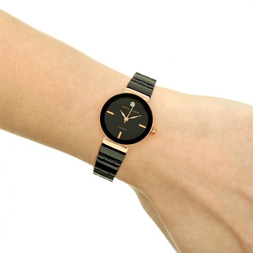 Đồng hồ ANNE KLEIN 28 mm Nữ AK/3392BKRG Màu Đen