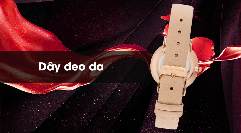 Đồng hồ Nữ Anne Klein AK/3434RGLP - Đính kim cương có dây đeo da êm tay Đồng hồ Nữ Anne Klein AK/3434RGLP - Đính kim cương có dây đeo da êm tay