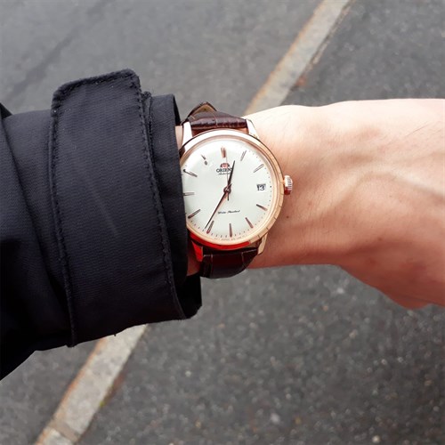 Đồng hồ Nữ Orient Bambino 36.4 mm Nữ RA-AC0010S10B Màu Nâu