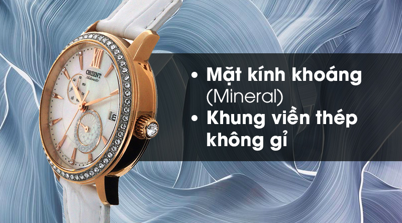 Đồng hồ nữ Orient RA-AK0004A10B - Cơ tự động có mặt kính cứng cáp, khung viền bền bỉ