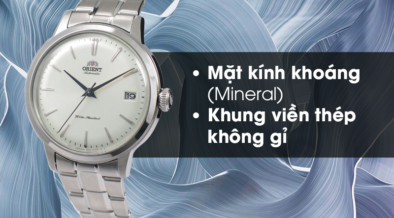 Đồng hồ nữ Orient RA-AC0009S10B - Cơ tự động có mặt kính cứng cáp, khung viền chống ăn mòn