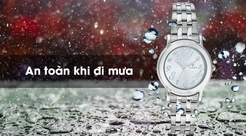 Đồng hồ nữ Titan 9859SM01 có hệ số chống nước 3 ATM Đồng hồ nữ Titan 9859SM01 có hệ số chống nước 3 ATM