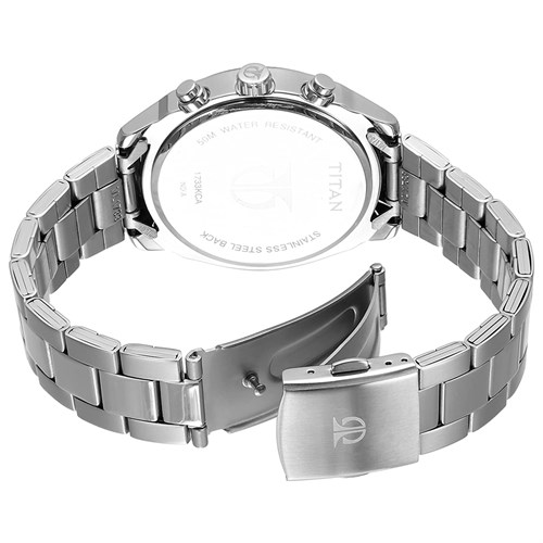 Đồng hồ TITAN 44 mm Nam 1733KM01 Màu Bạc