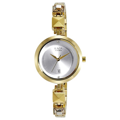 Đồng hồ TITAN 28 mm Nữ 2606YM01 Màu Vàng