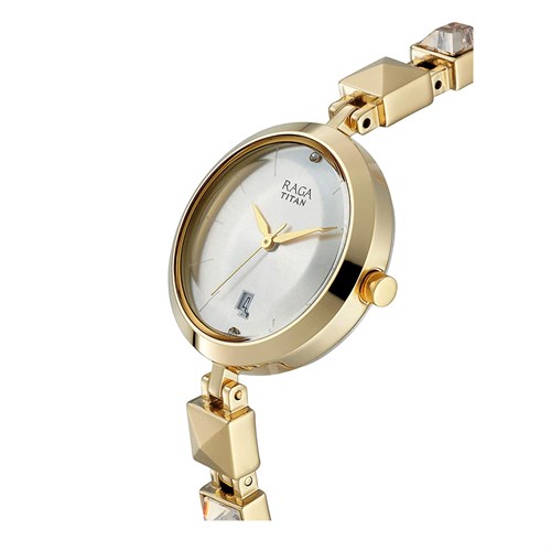 Đồng hồ TITAN 28 mm Nữ 2606YM01 Màu Vàng