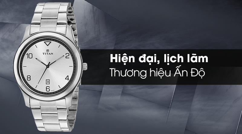 Mua ng h TITAN 42 mm Nam 1770SM01 c h ng tr ng b y r h n