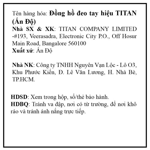 Đồng hồ TITAN 40 mm Nam 1775YL01 Màu Nâu