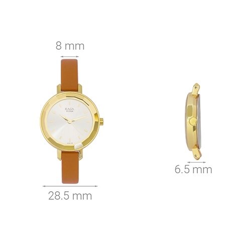 Đồng hồ TITAN 28.5 mm Nữ 2575YL01 Màu Nâu