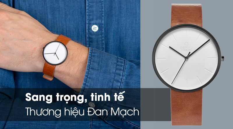 Đồng hồ nam Obaku V219GXBIRZ có thiết kế thanh lịch