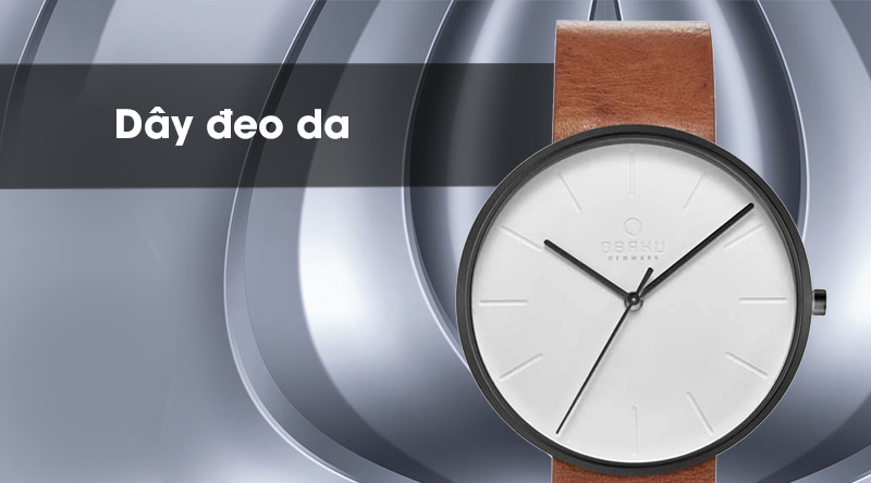 Đồng hồ nam Obaku V219GXBIRZ có dây đeo mềm mại